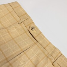 Zanella NWOT Noah 100% Wool Stretch Dress Pants Size 32 US In Yellow Plaid picture