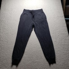 Athleta Balance Jogger Pants Womens M Black Knit Elastic Waist Pockets Lounge picture