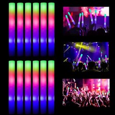 100-800Pcs LED Glow Sticks Bulk RGB Foam Light Up Concert Events Party Supplies picture