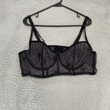 Torrid Curve Longline Bra Womens 3 / 3X Spiderweb Mesh Goth Halloween Witchy picture