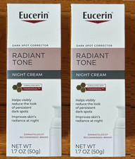 2 LOT - Eucerin Radiant Tone Night Cream 1.7 Ounce Dark Spot Corrector Thiamidol picture