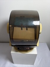 Vintage Rolodex Swivel Base File NSW-24C Covered Rotary Card File Black USED picture