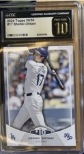 Topps 2024 50/50 Shohei Ohtani #17 Los Angeles Dodgers Graded Card picture