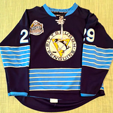 Reebok Pittsburgh Penguins Marc-Andre Fleury #29 Winter Classic Jersey Sz 52 picture