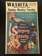 Original 1959 Walt Disney Sleeping Beauty Window Card Poster 14x22 Theatre Snipe picture