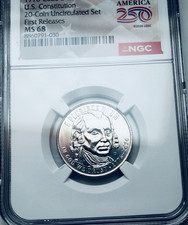 1776-2026-D US Constitution 25c ~ NGC MS68 First Releases ~ America 250 Label picture