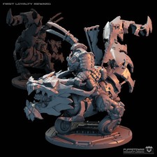 32mm Bushi Orc Mecha Dragorc Rider Fantasy Resin Miniature Tabletop Model picture