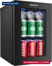 EUHOMY 24 Can Mini Fridge, 18L Beverage Refrigerator with Quiet Compressor picture