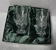 (2) GALWAY Super CRYSTAL IRISH COFFEE GLASSES / MUGS. picture