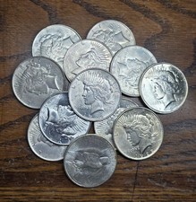 PEACE SILVER DOLLAR BU Uncirculated $1 90% SILVER RANDOM DATES picture