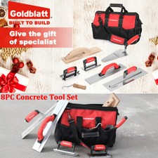 Goldblatt 8PCS Masonry Hand Concrete And Cement Tools Set w/16 inch Tool Bag NEW picture