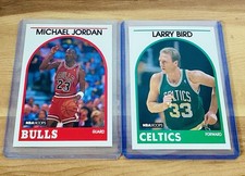 Michael Jordan Larry Bird 1989 Hoops Card Lot NBA Basketball Vintage NM picture