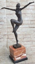 Bronze sculpture art deco dancer 