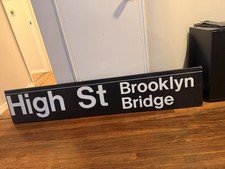  AUTHENTIC(vintage) High St Brooklyn Bridge Collectible Street Sign 2000’s picture