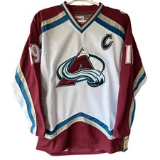 Joe Sakic Colorado Avalanche White Throwback CCM NHL Jersey picture