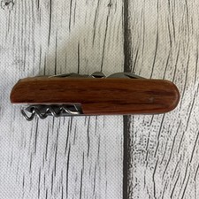 Rite-Edge Real Wood Handle 11 in 1 Multi-Tool Camping Stainless Pocketknife. picture