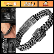 Stainless Steel Men's Bracelet - Saint Michael 'Defend Us' Religious Jewelry picture