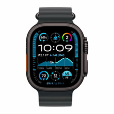 Apple Watch Ultra 2 49mm Black Titanium Case Black Silicone Band GPS 32GB picture