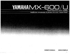 Yamaha MX-600-U Amplifier Owners Manual picture