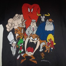 LOONEY TUNES Mens Large Villians Characters T-Shirt Vintage 1992 USA MADE picture