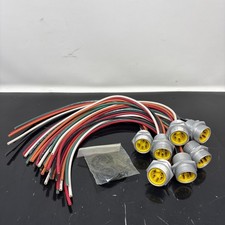 Qty 8 LUMBERG RSF 50-677/1F Connector 7/8'' Male Receptacles 5-Pole 1' WIRE picture