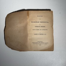 1859 Notes on the Floridian Peninsula Daniel Brinton 1st ed HC Indian Tribes picture