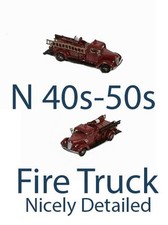 N Scale FIRE TRUCK vintage 1940-50s detailed and comes PAINTED picture