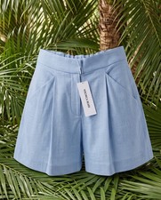$378 Veronica Beard Women’s Elbe Shorts in Bluebell Size 10 picture