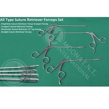 Arthroscopic All Type Suture Retriever Forceps Set Of 4, Orthopedic Instrument picture