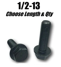 1/2-13 Grade 8 Flange Frame Bolt Black Phosphate & Oil (All Sizes & Qty's) 1/2