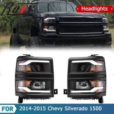 For 2014-2015 Chevy Silverado 1500 Headlights LED DRL Bar Projector Front Lamps picture