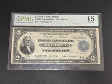 1918 $2 Federal Reserve Bank Note Fr 762 PMG 15 Battleship Rare Atlanta picture