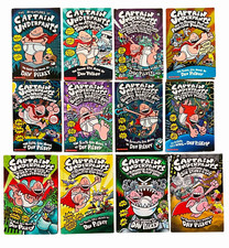 Complete Lot Series - Set of 12 Captain Underpants books by Dav Pilkey picture