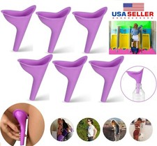 6PCS Portable Female Woman Ladies She Urinal Urine Wee Funnel Camping Travel Loo picture