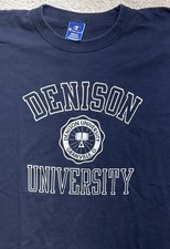 Vtg 90’s Champion T Shirt Denison Univ (Steve Carell) Single Stitch USA Sz XL picture