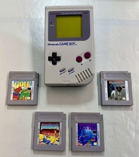 Nintendo Game Boy Original DMG-01 Handheld Console Gray w/ 4 Games - Tested picture