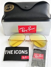 RAY-BAN RB3026, aviator sunglasses , Gold Frame/Large 62mm Yellow Lens picture
