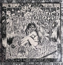 SEPTIC DEATH now that i have your attention LP 1st 1985 UK PUSHEAD shrink EX picture