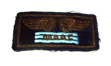 ORIGINAL WW2 ITALIAN MADE BULLION AAF MEDITERRANEAN ALLIED AIR FORCE PATCH (GLOW picture