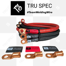 1/0 AWG GAUGE Tru Spec Big 3 UPGRADE wiring Kit PURE OFC COPPER Red Black picture