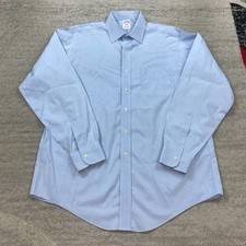Vintage Brooks Brothers Oxford Button Shirt 16 - 35 Blue OCBD Formal Mens 90s picture