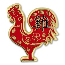 PinMart's Chinese Zodiac Year of the Rooster New Year Enamel Lapel Pin picture