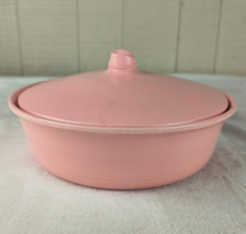 Vintage Red Wing Pottery Pink Dish w/ Lid Covered Bowl Casserole picture