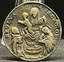 Italy Rome 1570´ ancient Regina Sacros Saint Pius V bronze amazing piece scarce picture