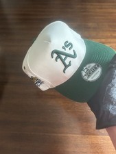 New Era Oakland Athletics 9FORTY Adjustable Cap Hat White/Green One Size picture