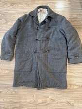 Vtg MCM Hall American Wool Toggle Duffle Insulated Trench Winter Coat Size L picture