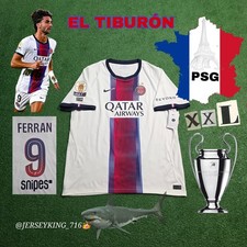 🇫🇷 Nike PSG Ferran Torres#9 2026/2027 Away Jersey 2 Stars Ligue 1 Patches New picture