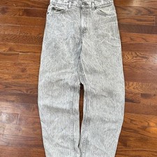Vintage 80s Levi's 550 Black Acid Wash Baggy Jeans Mens 30x28 Made In USA picture