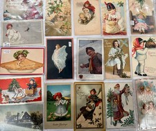 Lot 17 Antique Victorian Post Cards Early 1900's Christmas Easter Sealed picture