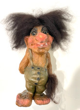RARE Vintage NyForm Norwegian Troll Tail In Hand Stick Behind 12 Inch Figure picture